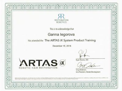 Artas IX Certification
